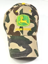 John Deer Logo Camouflage Adjustable Unisex 100% Cotton Curved Brim Baseball Hat