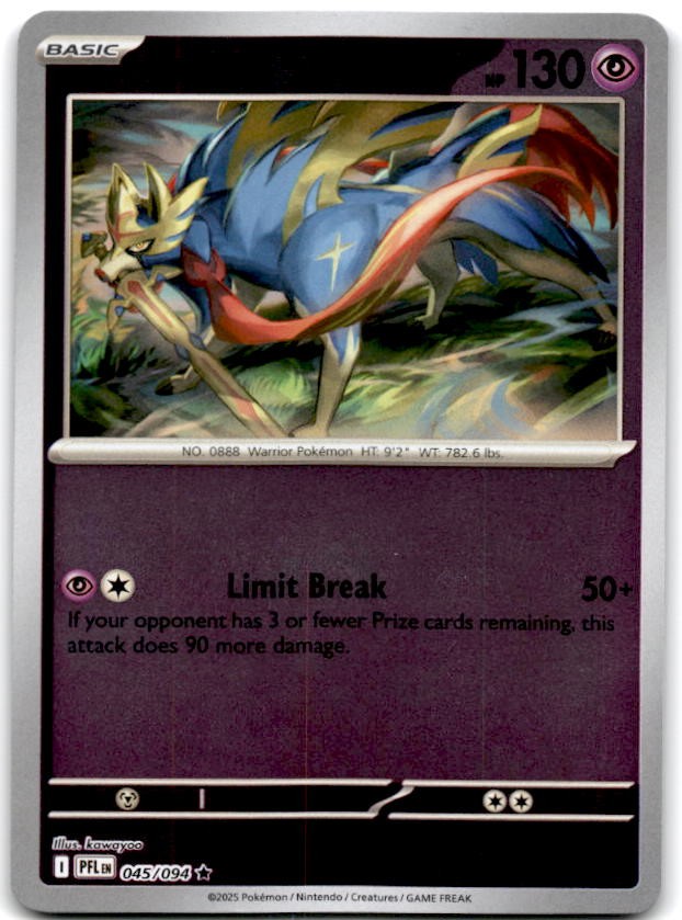 Zacian - Rare ME02: Phantasmal Flames 045/094 NM