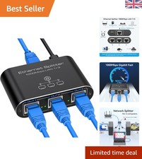 Aluminum Ethernet Switch 1 to 3 Ports - 1000 Mbps with Plug & Play Convenience
