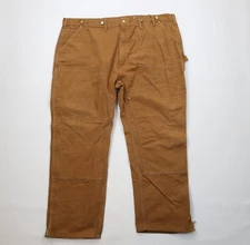 Vintage Y2K Carhartt Mens 50x30 Double Knee Canvas Wide Leg Pants Duck Brown USA