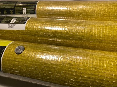 11YD ELITIS France 640 Nacres Gold Glass Mosaic Tile Vinyl Wallpaper $505Retail