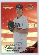 2013 USA Baseball Champions Certified National Team Mirror Red Ryne Stanek 1c7
