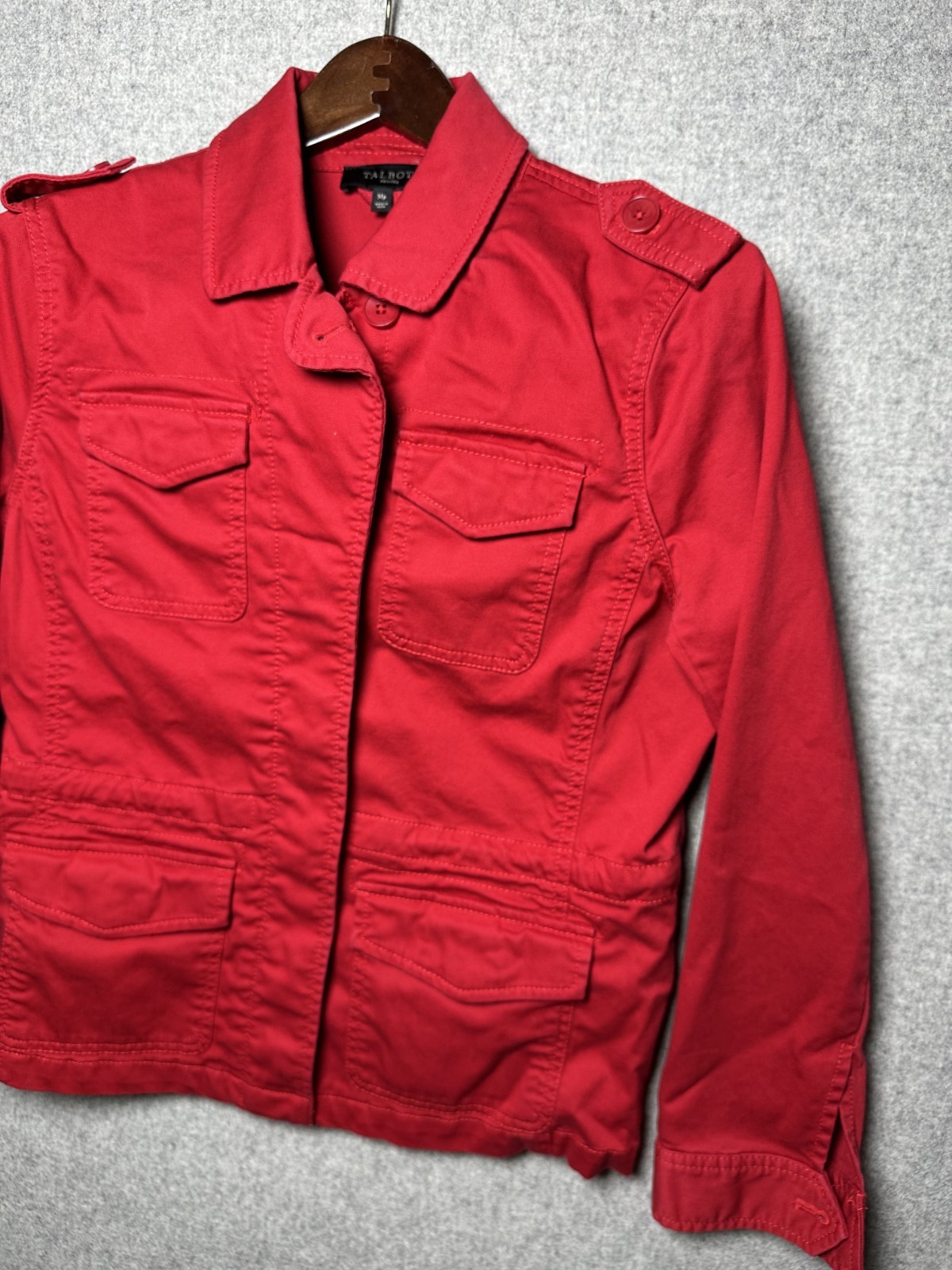 Talbots Medium Petite Red Jacket Lightweight Stre… - image 7