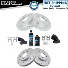 Brake Performance Rotor & Posi Semi-Metallic Pad Front Rear Kit for Nissan