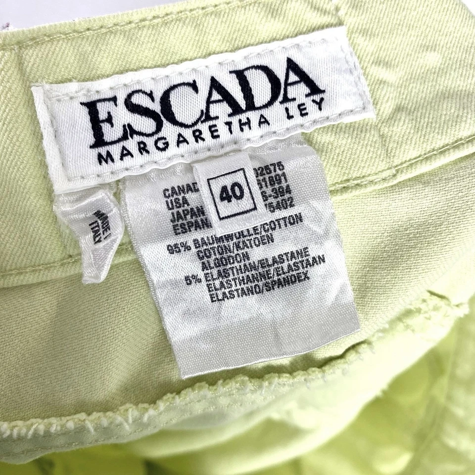 RARO Pantalones Escada Vintage Mujer 31x30 Talla 40 EU Pantalones de tiro alto Elastizados Denim Foto 2 de 4