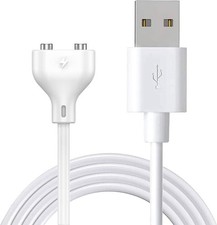 Magnetic USB DC Charger Cable 2.7ft Replacement Charging Cord for 5MM, White