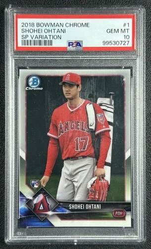 SHOHEI OHTANI PSA 10 2018 BOWMAN CHROME #1 ROOKIE SP VARIATION CARRYING BAG RC