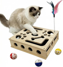 Cat Scratch Puzzle Enrichment Box, Cat Nail File Enrichment Box Sandpaper, Inter