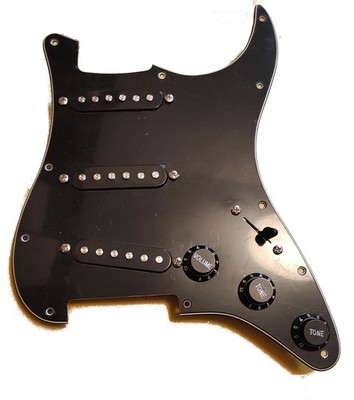 Black Loaded Pickgaurd Start SSS, Ceramic pickup Alnico V