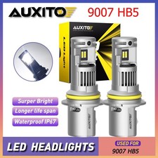 Auxito 9007 Hb5 30000lm 12led Bulbs High Headlight Low Beam 6500k Super White 2x