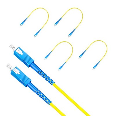 5 PCS 1Ft Fiber Optic Patch Cord SC UPC Simplex Single Mode Jumper OS2 G652D