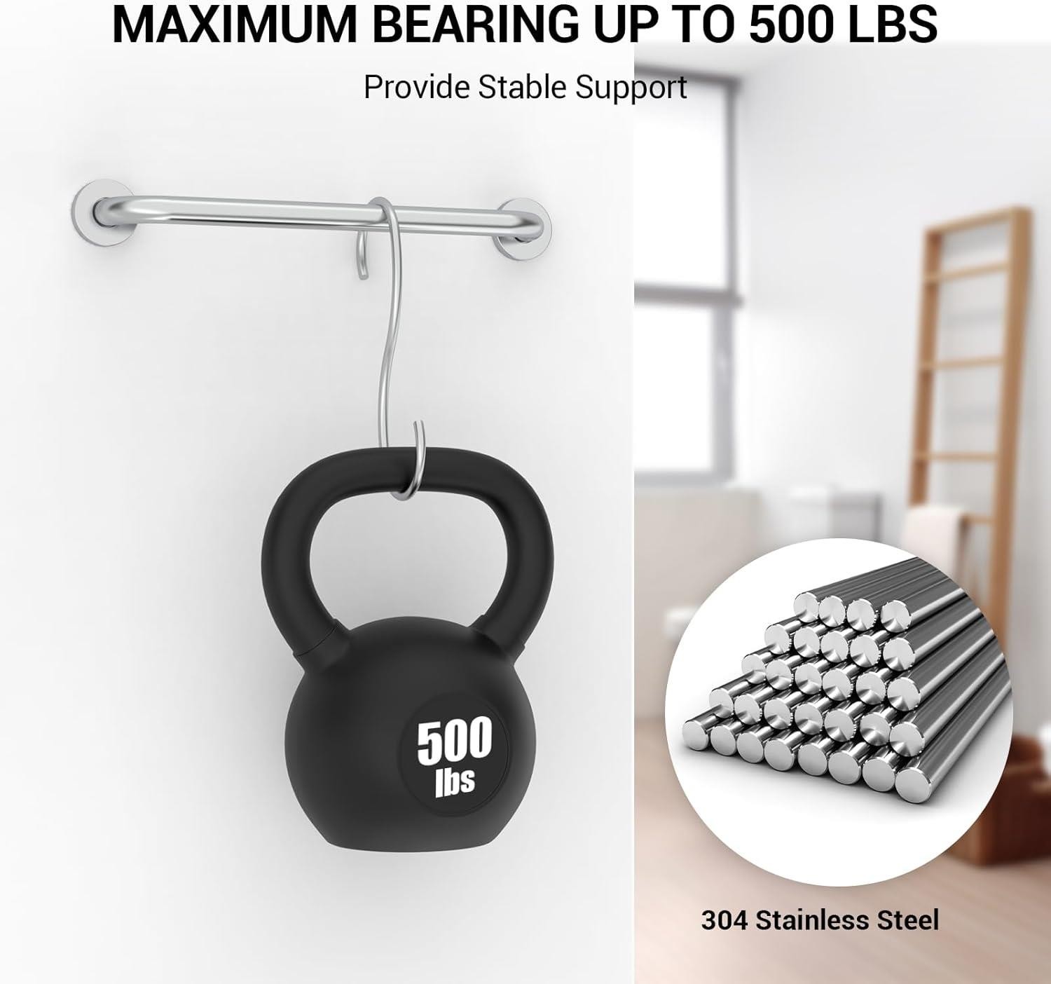 12 Inch Shower Grab Bar Satin Brushed Nickel, ZUEXT Stainless Steel Safety Grab