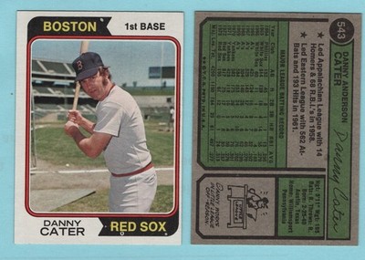 1974 Topps # 543 Danny Cater -- Chicago White Sox -- Box  725