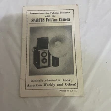 Vintage Herold Manufacturing Co Spartus Full-Vue Camera Instructions Brochure