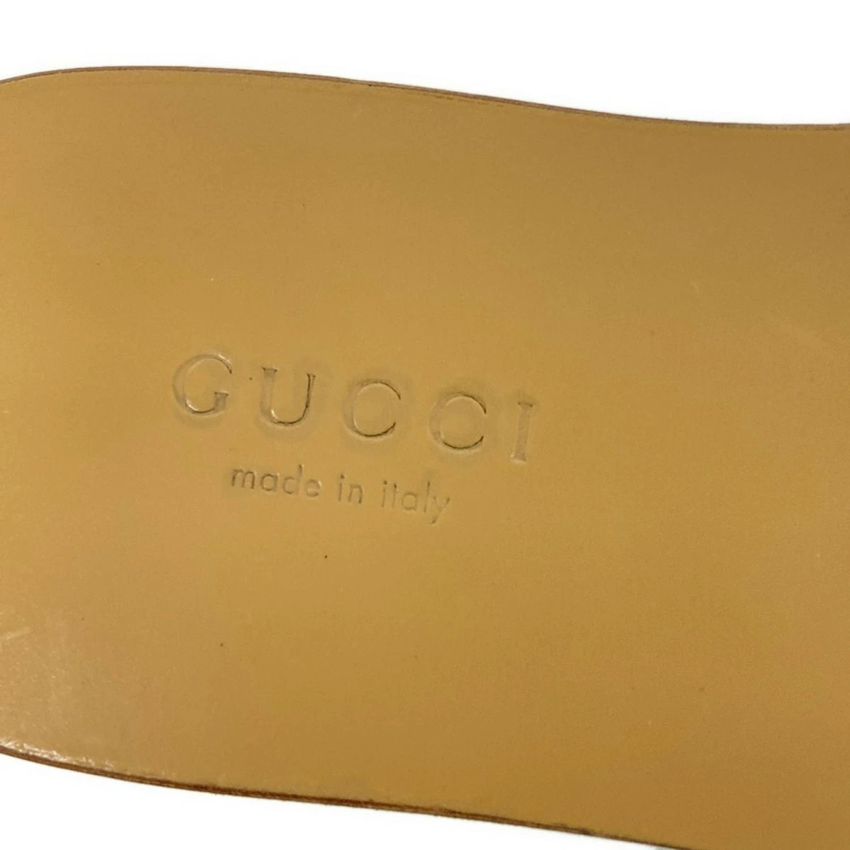 GUCCI sandals horsebit beige x black leather thumbnail 5