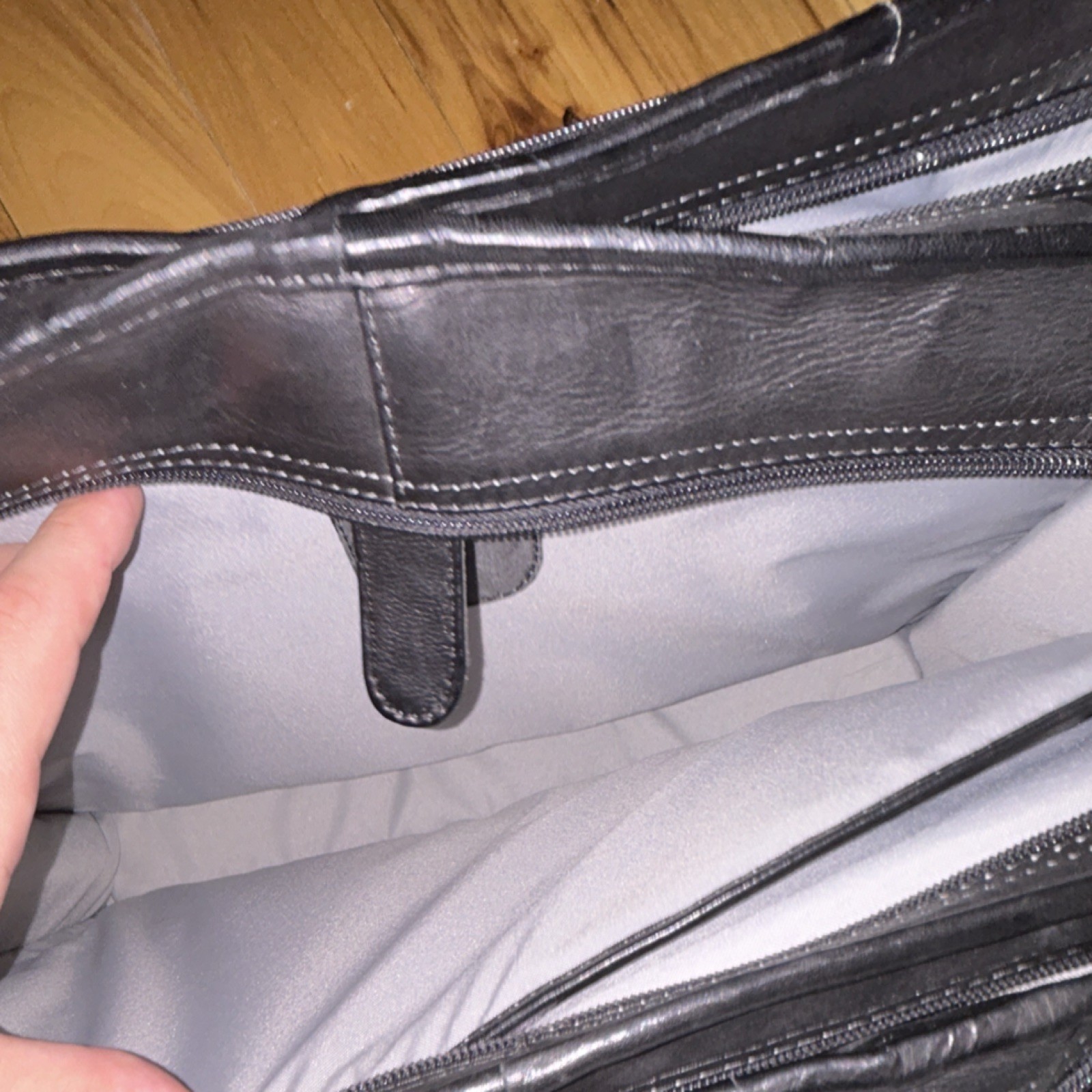 Piel Black Briefcase/Document Case Zip Adjustable… - image 7