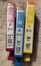 3 - HP 564XL Cyan Magenta Yellow Ink Cartridges