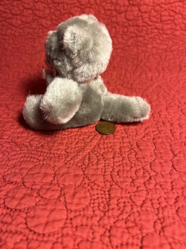 3.5” Dakin Vintage Gray Kitten Cat Sitting Plush Stuffed 1985 - Picture 2 of 5
