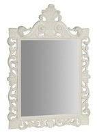 Biscottini Wandspiegel Holz Weiß Antik 7X86X124 Cm Rahmen