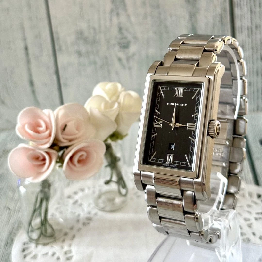 Orologio Burberry Bu1450 rettangolare a batteria sostituita