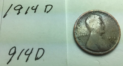 1914 D ; Wheat Penny in Good condition