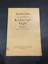 Kodascope Eight Model 60 Projector Instructions