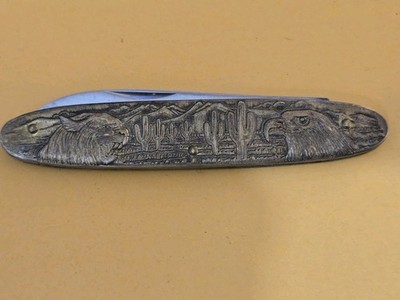 American Eagle Folding collectible Pocket Knife certificate vtg official mint