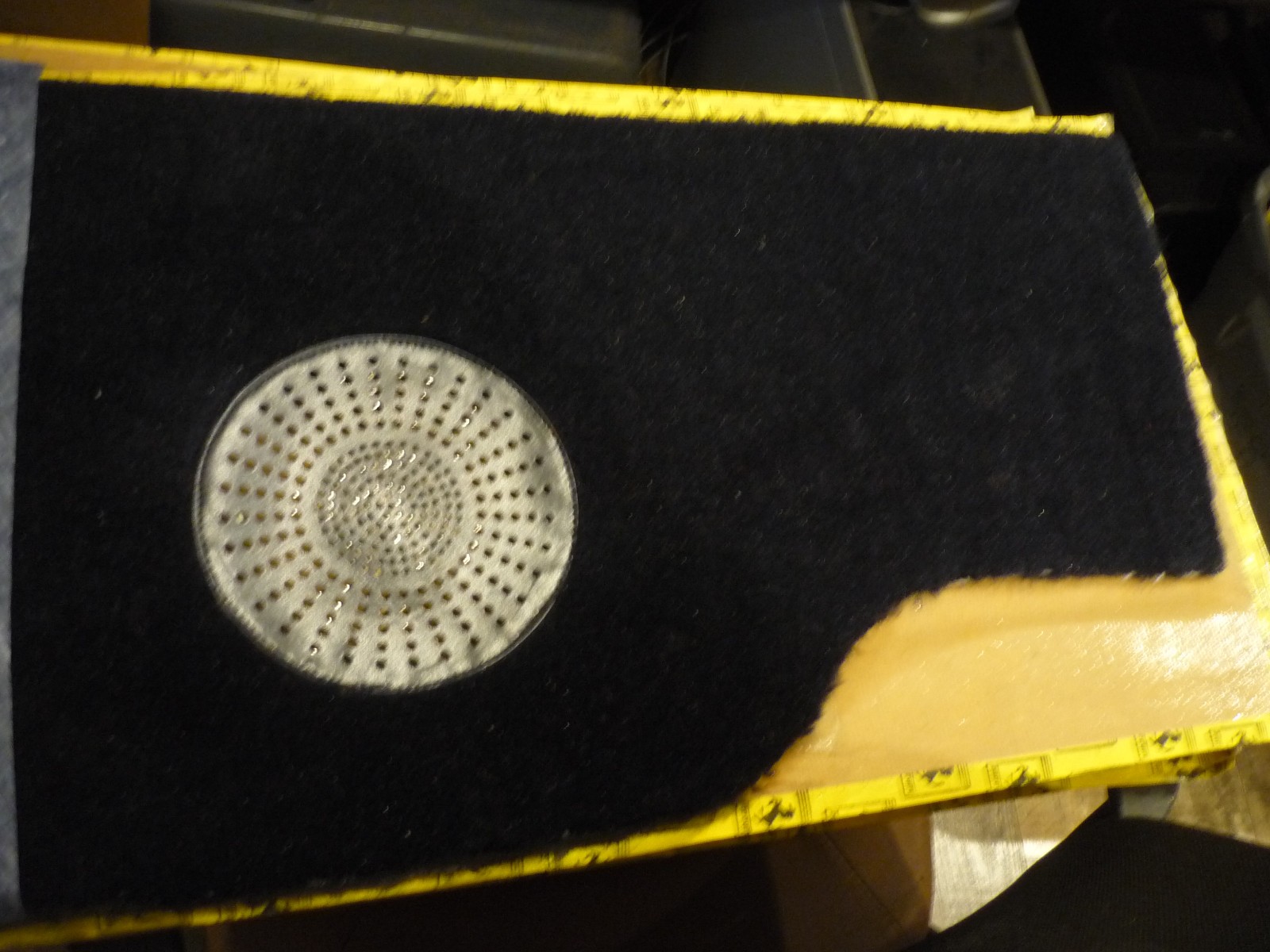 Ferrari Testarossa Door Carpet - Dark Blue - P/N 61576494