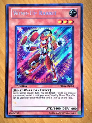 yugioh Wind-Up Rabbit PHSW-EN083 1st Edition Secret Rare near Mint