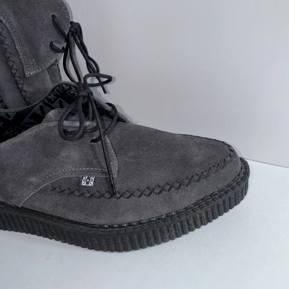 Zapatos TUK Gris Gamuza Creeper Con Cordones Talla US 7 EU 40 Foto 3 de 4