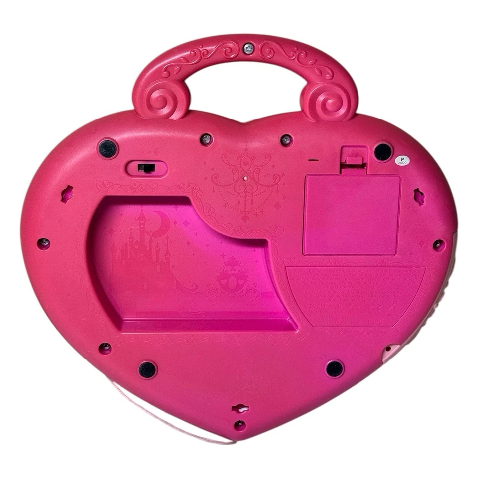 Rare 2010 VTech Disney Princess Magical Learning Laptop With Key & Drawer Pink - Image 4 of 4