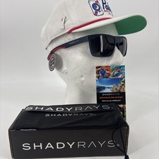 Shady Rays Signature Series SS-5 Black Glacier Blue Lens Polarized 56mm - NEW 