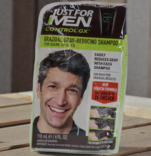 Just for Men Control GX Grey Reducing Shampoo, Gradual Hair Color with Keratin