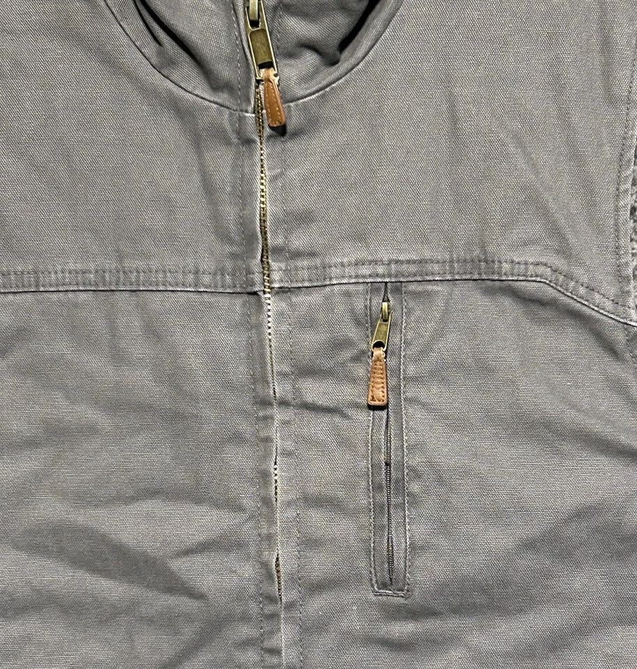 Mens L Cowboy Work Wear Full Zip Sherpa Lined Denim Vest Western Ranch - Image 3 of 4