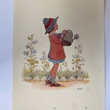 Vintage 1914 Nursery Rhyme Print Margaret W. Tarrant Mary, Quite Contrary
