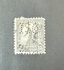 US Perfin Stamp 1922 Scott 566 International Silver Company Meriden, CT Rated E — photo 2