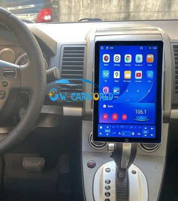 For 2007-2012 Nissan Sentra 10.1'' Double Din Rotated Stereo CarPlay Android Auto