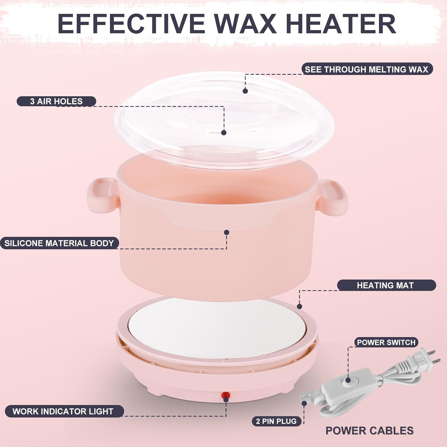 16.9oz Portable Electric Wax Warmer - Fast Heating Heater for Hard &... 