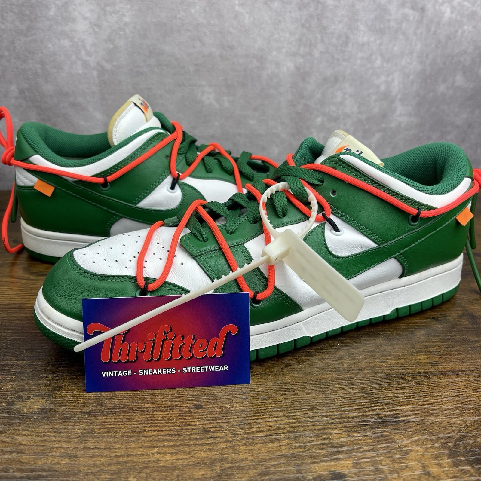 OFF WHITE X NIKE Nike Dunk Low x Off White verde pino 2019 taglia 10 5 CT0856 100 scarpe uomo rare