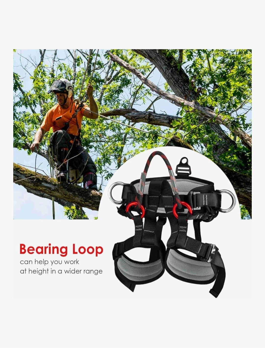 HandAcc Climbing Belt, Thicken Professional Half Body Safety Belt Tree Climbing 