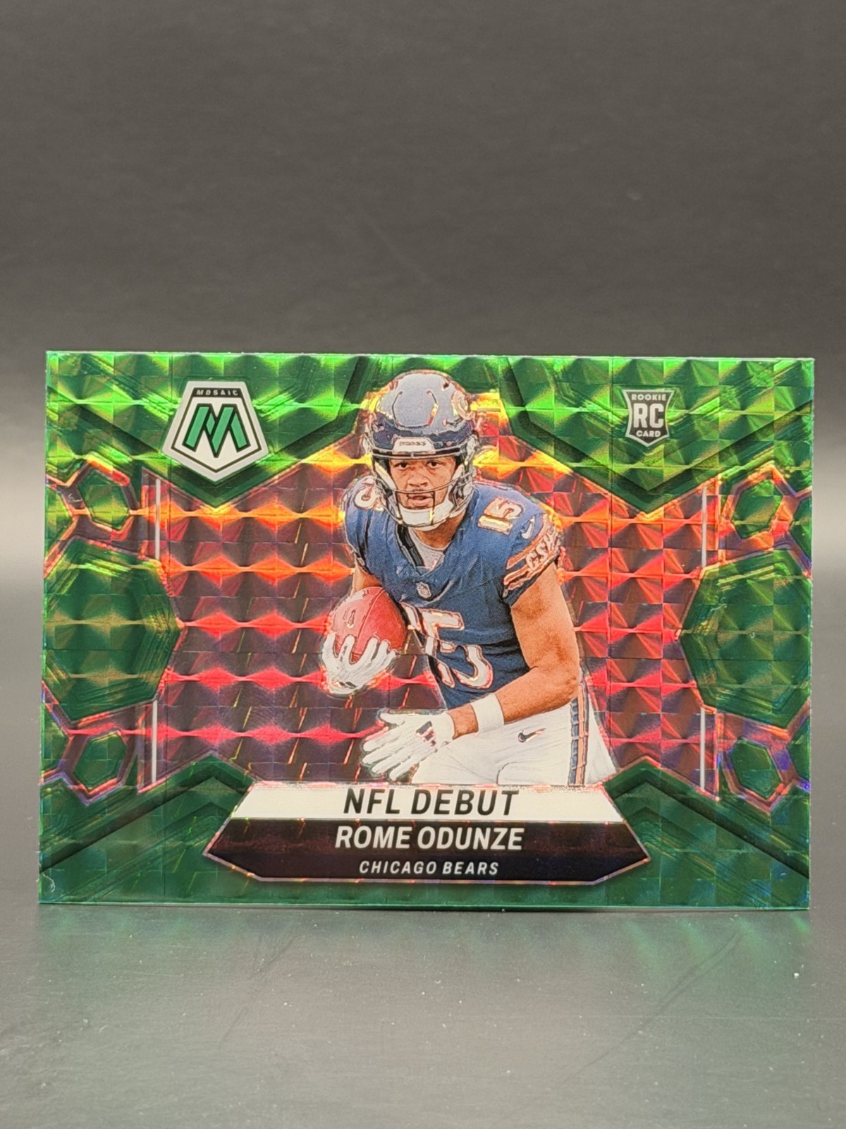 2024 Panini Mosaic - NFL Debut Rome Odunze #281 Green Mosaic Prizm (RC)