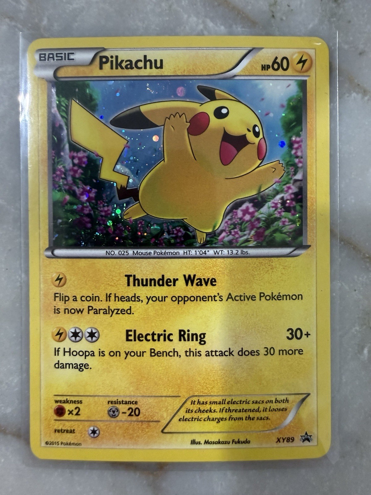 Pikachu XY89 X & Y Ultra Rare Holo Black Star Promo Pokemon Card VF/NM