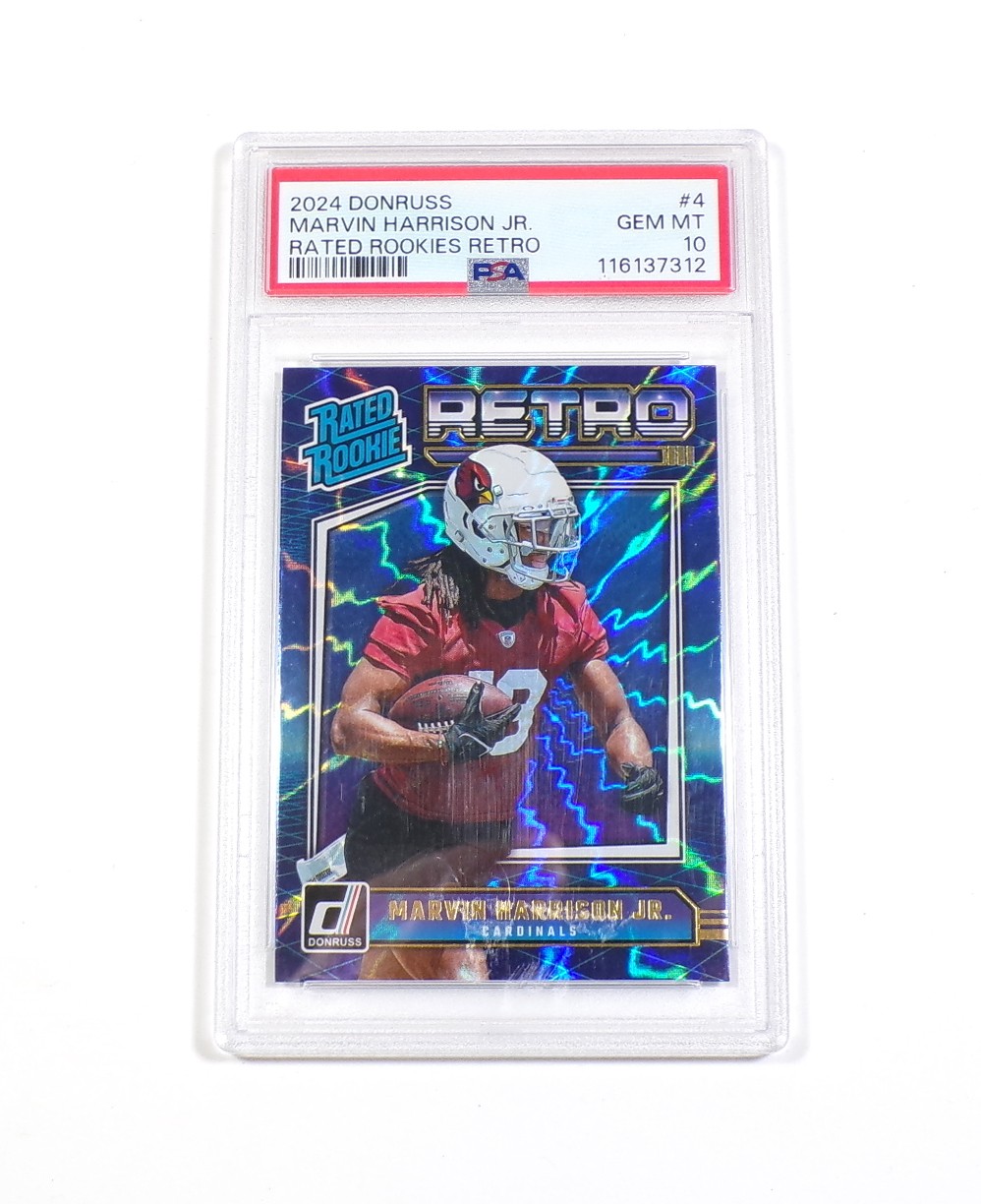 2024 Donruss Rated Rookies Retro Marvin Harrison Jr. RC #4 PSA 10