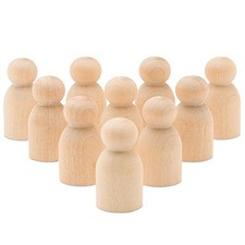Wood Peg Dolls, 1-1/8 Inch Baby Shape Peg 1-1/8 inch baby peg doll Pack of 50