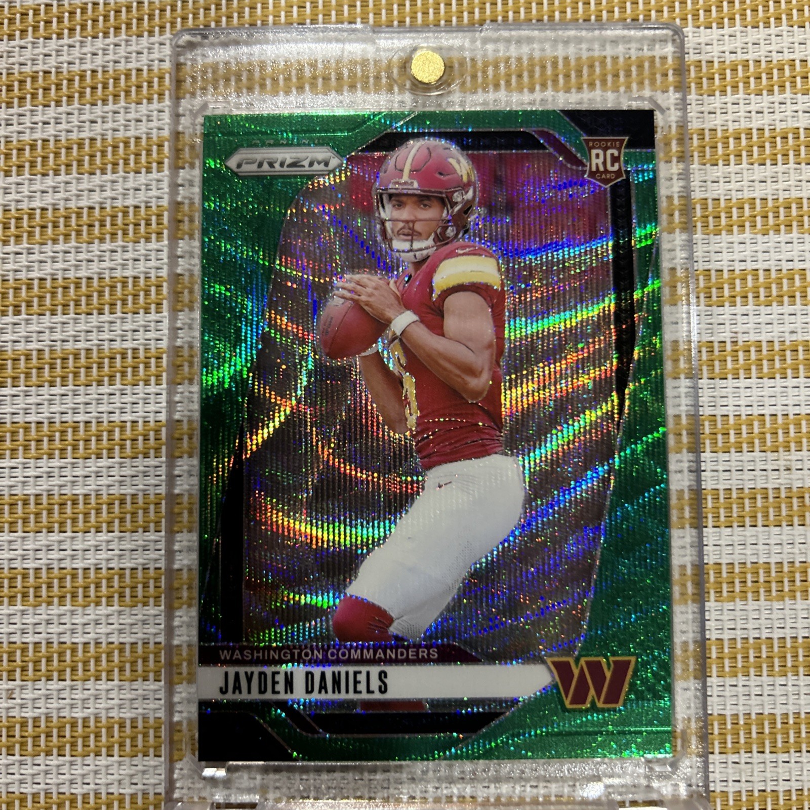 JAYDEN DANIELS 2024 Panini Prizm GREEN WAVE RC #347. Pack Fresh! See Photos