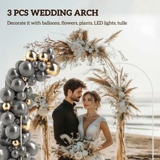 Metal Arch Backdrop Stand Set Of 3 7/6.5/6 Ft Wedding Frame Balloon For