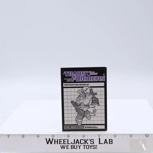 Bombshell Action Figure Instruction Manual Booklet 1985 Hasbro G1 Transformers
