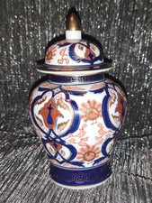 Japan Imari Vase Deckelvase Asien Handarbeit Malerei Original 18./19. Alt Antik