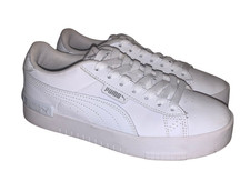 PUMA Carina 2.0 Girls' Sneakers Size 4C Lace Up Youth White Casual Shoes