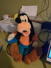 Disney Goofy Plush Stuffed Animal Medium Orange Shirt Blue Pants